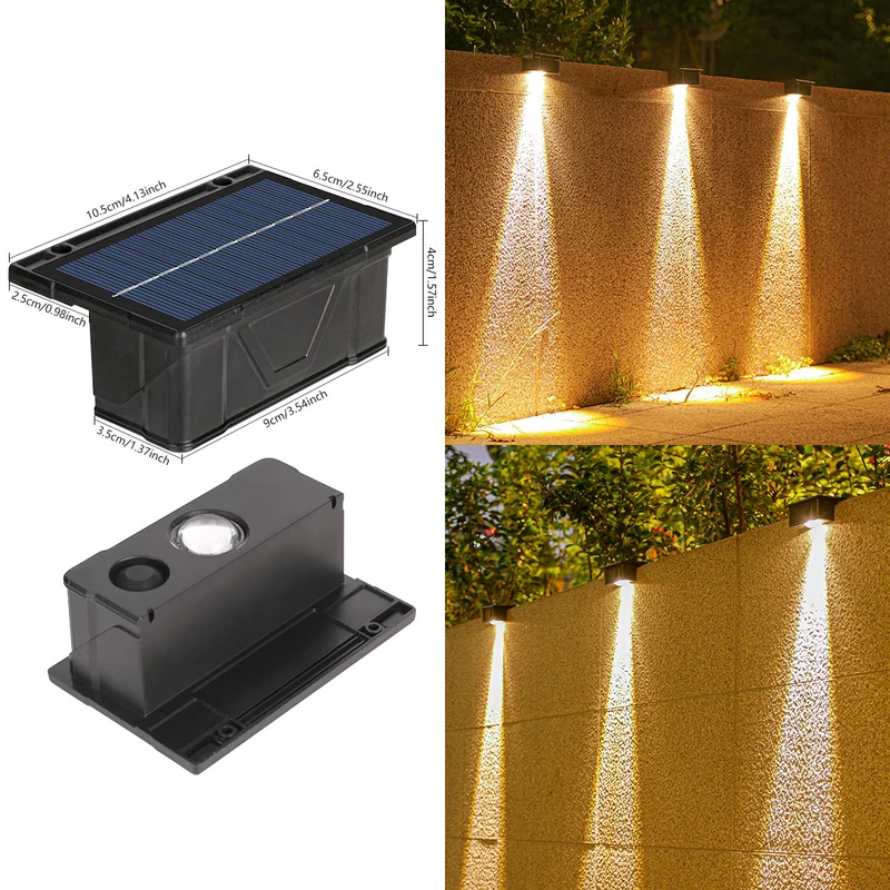 Outdoor Solar RGB Wandleuchte mit Doppelstrahl Wasserdichtes Design Skanto