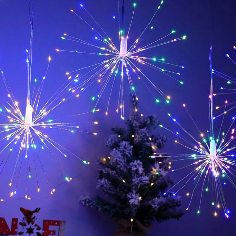 LED-Sternenexplosion-Hängeleuchte Dekoration mit Glasfaser-Speichen Skanto