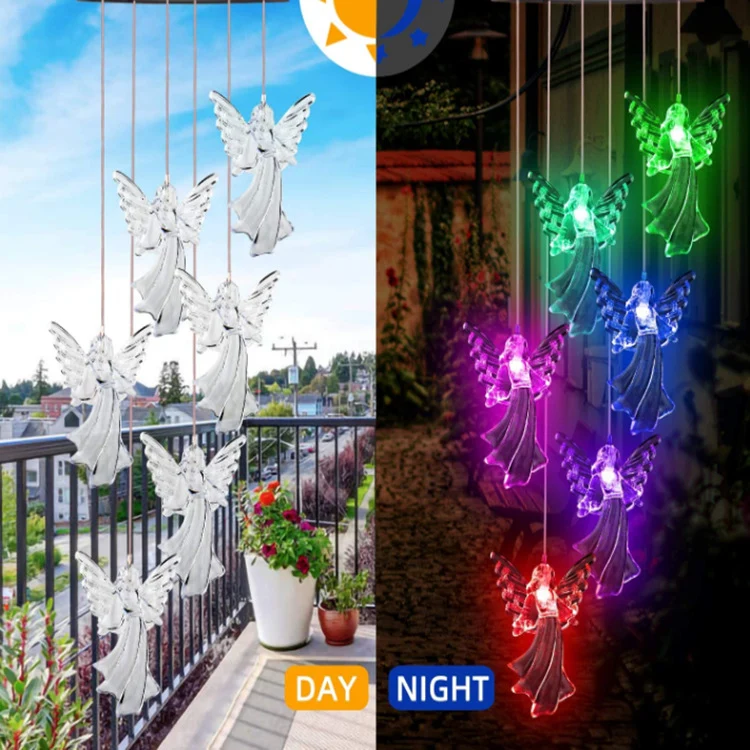 LED-Solar-Schmetterlings-Windspiel Garten-Hängeleuchte Skanto