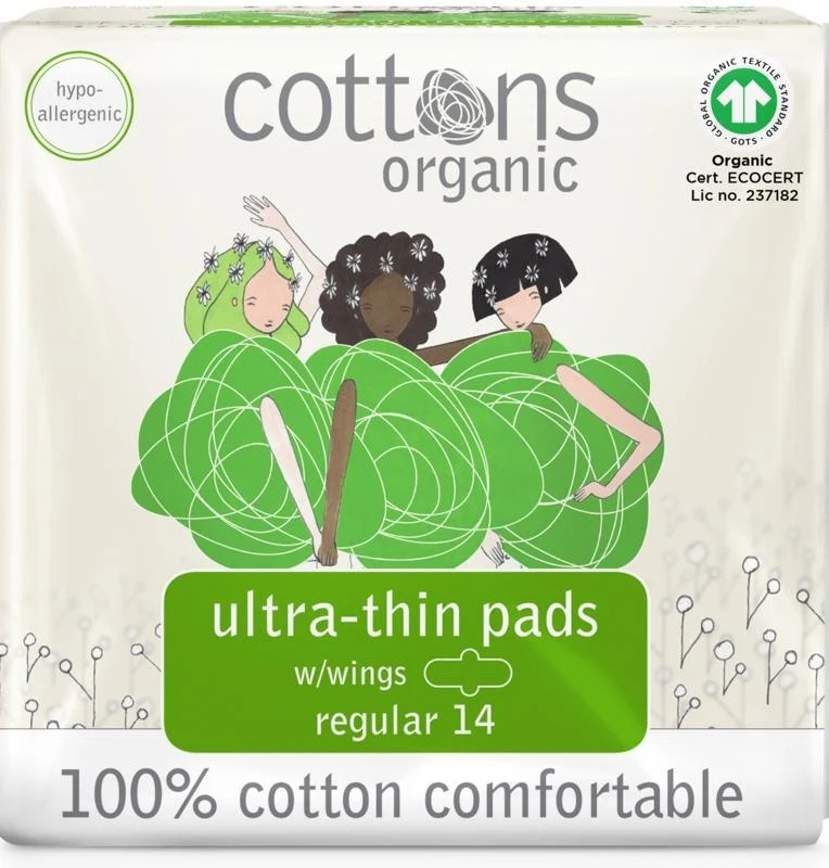 COTTONS Maandverband Ultradun Regular - 14st.