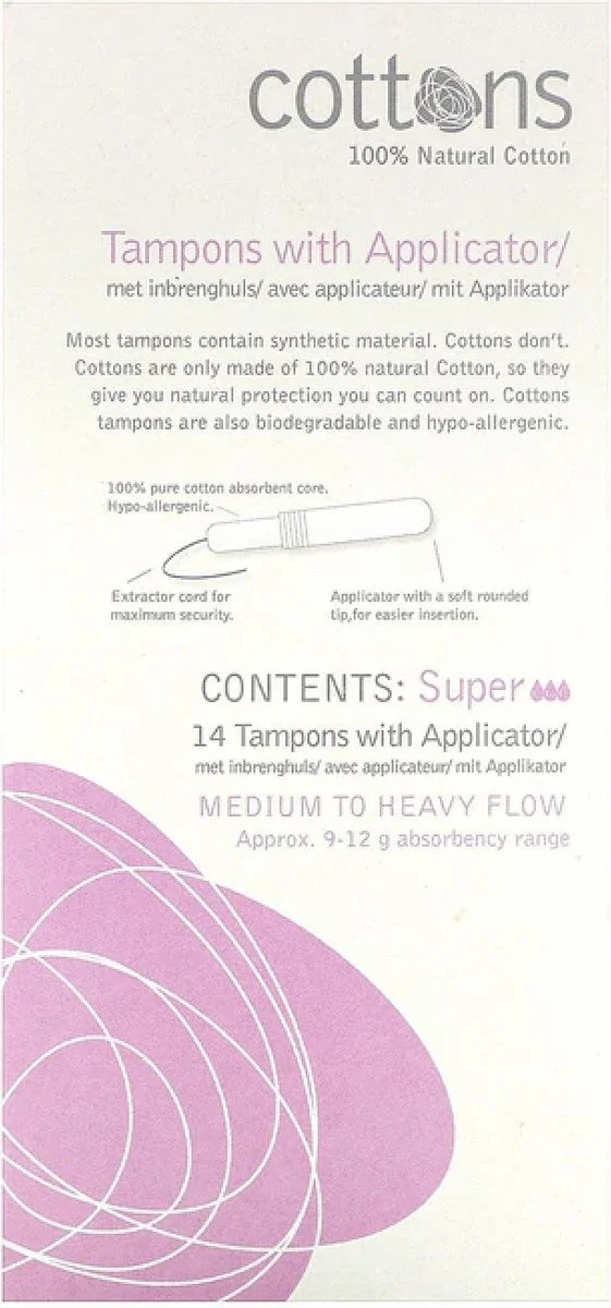 Cottons Tampons met inbrenghuls Super- 14st