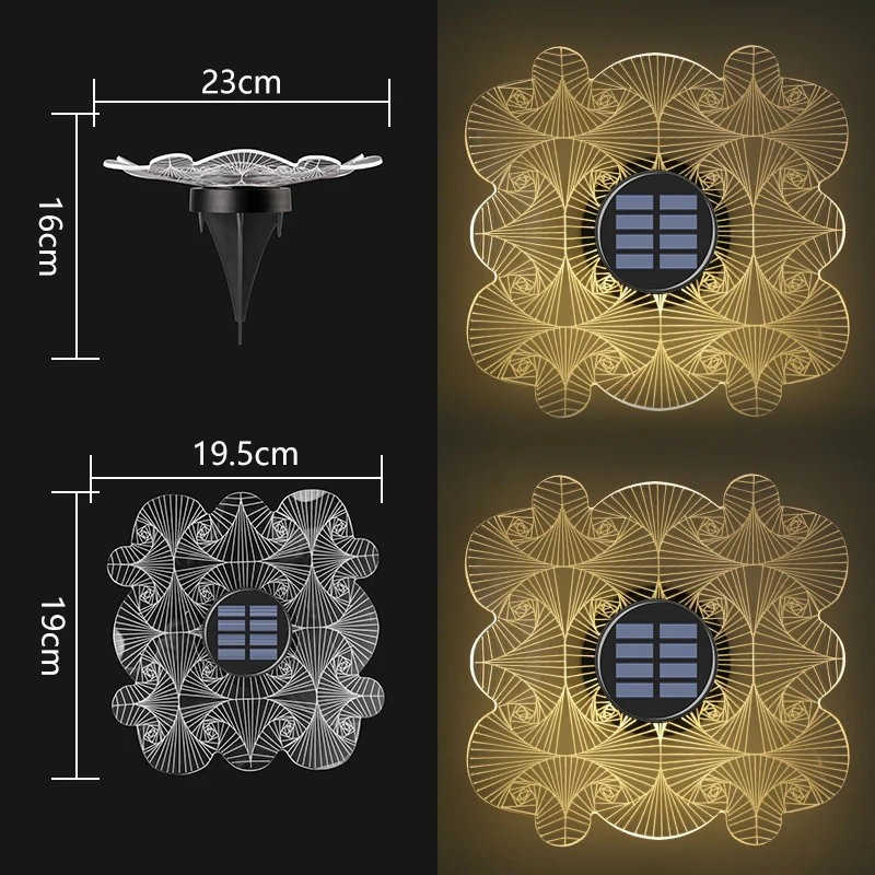 Dekoratives Solar-Acryl-Blütenblatt Gartenstecker Licht Skanto