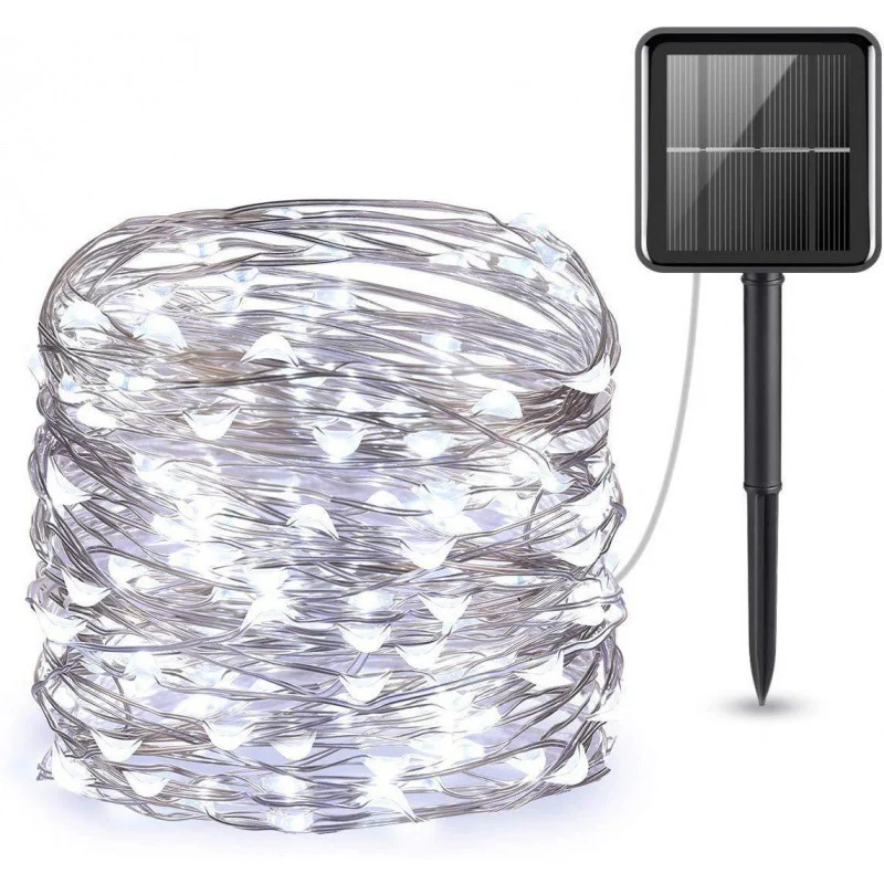 Ultra-flexible Solar-Micro-LED-Lichterkette mit wasserdichtem bodenmontiertem Panel Skanto