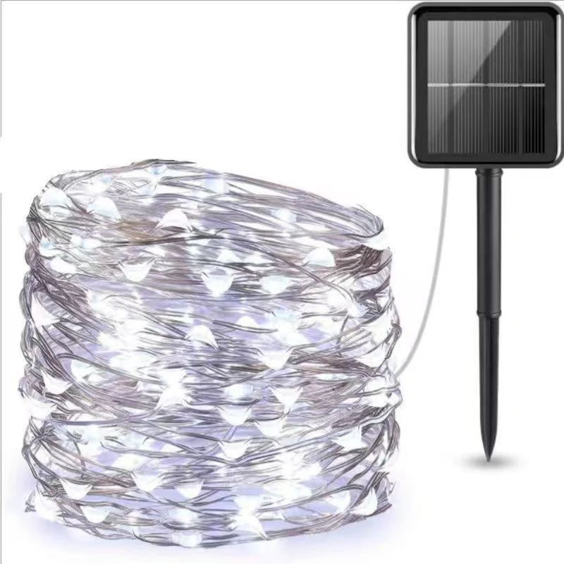 Ultra-flexible Solar-Micro-LED-Lichterkette mit wasserdichtem bodenmontiertem Panel Skanto
