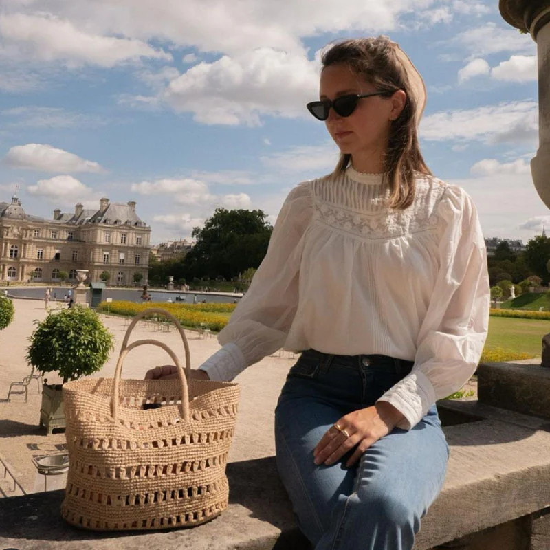 Stilvolle Rattan-Shopper-Tasche Skanto