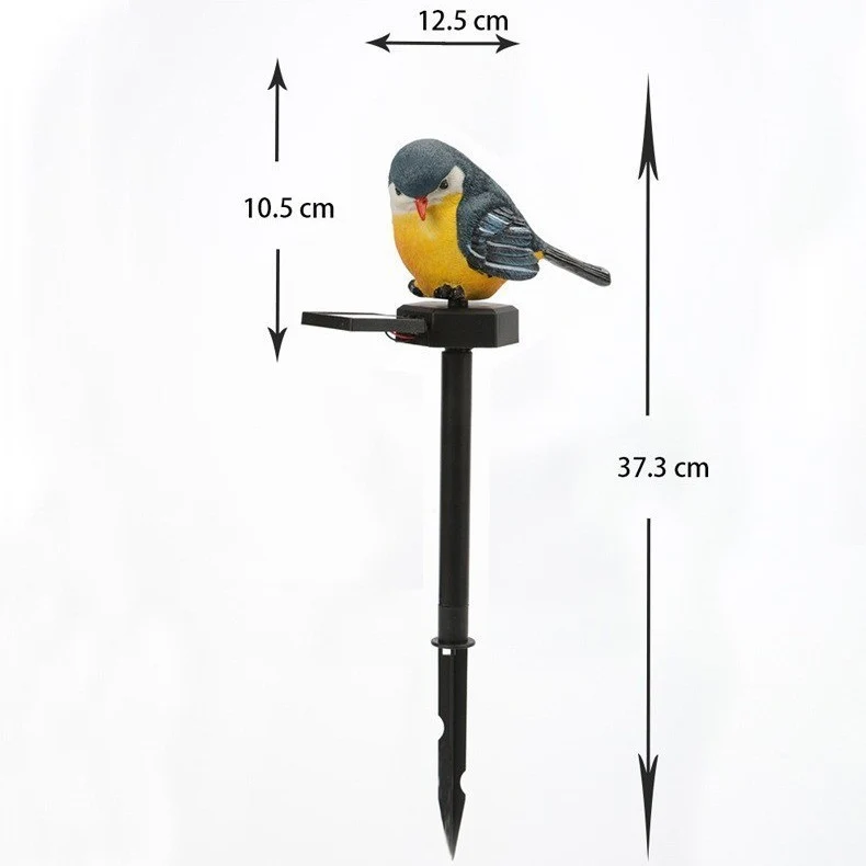 Realistischer Solar-Vogel-Gartenstecker mit Bewegungssensor und wetterfestem Design Skanto