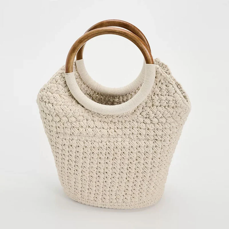 Handgemachte Tragetasche mit rundem Griff Skanto