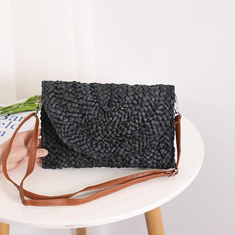Handgemachte Korbtasche mit elegantem Wellenmuster Skanto