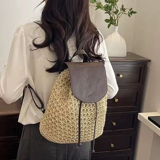 Handgefertigte Rucksacktasche aus Naturmaterial Skanto
