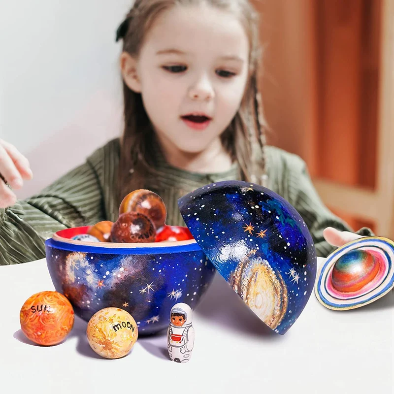 Skanto Holz-Planeten-Set – Lernspielzeug für Kinder