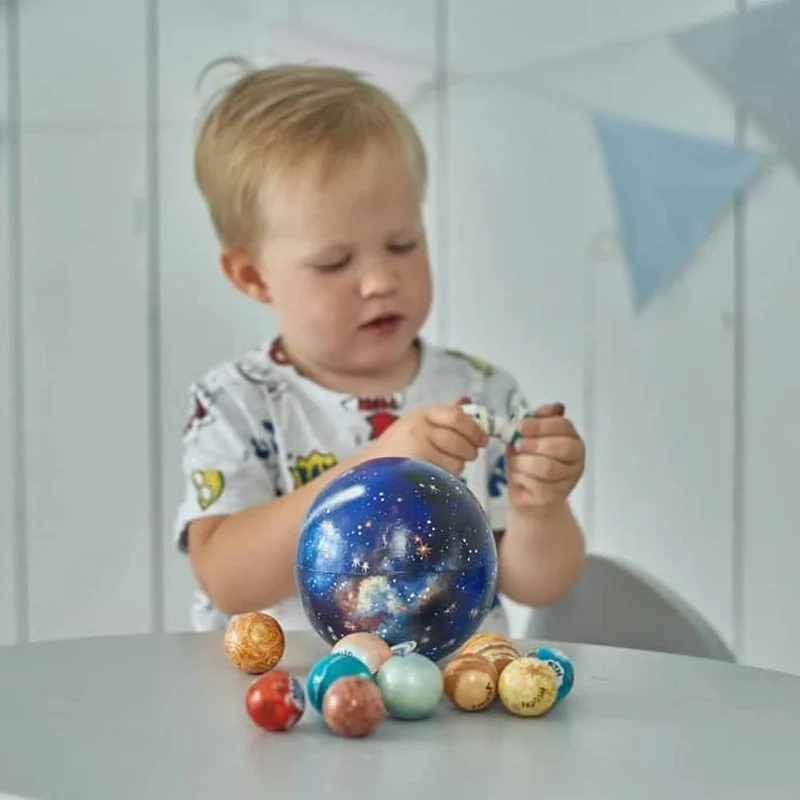 Skanto Holz-Planeten-Set – Lernspielzeug für Kinder