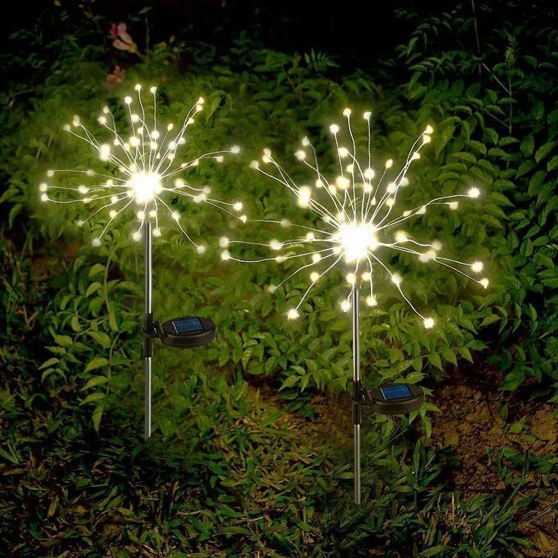 Skanto Solar LED Feuerwerk-Gartensteckerleuchten mit funktionalem Spritzdesign Skanto