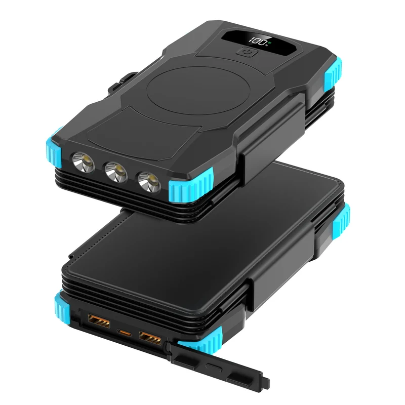 Hochleistungs-Solar-Powerbank mit integrierter LED-Beleuchtung Skanto