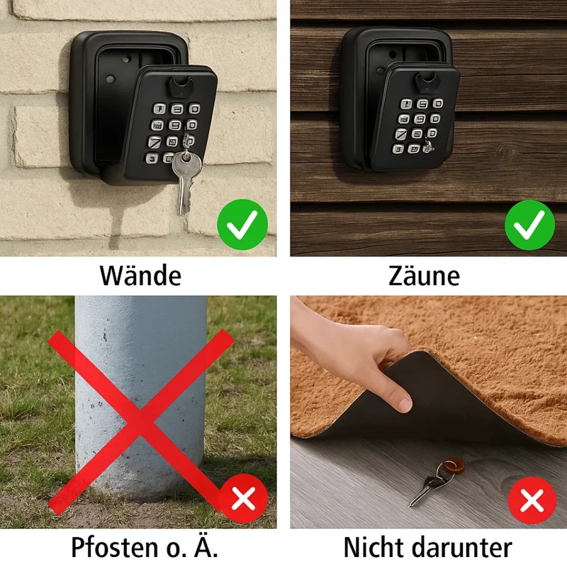 KeyGuard Outdoor-Safe – Wasserdichter Wand-Schlüsselkasten | Skanto