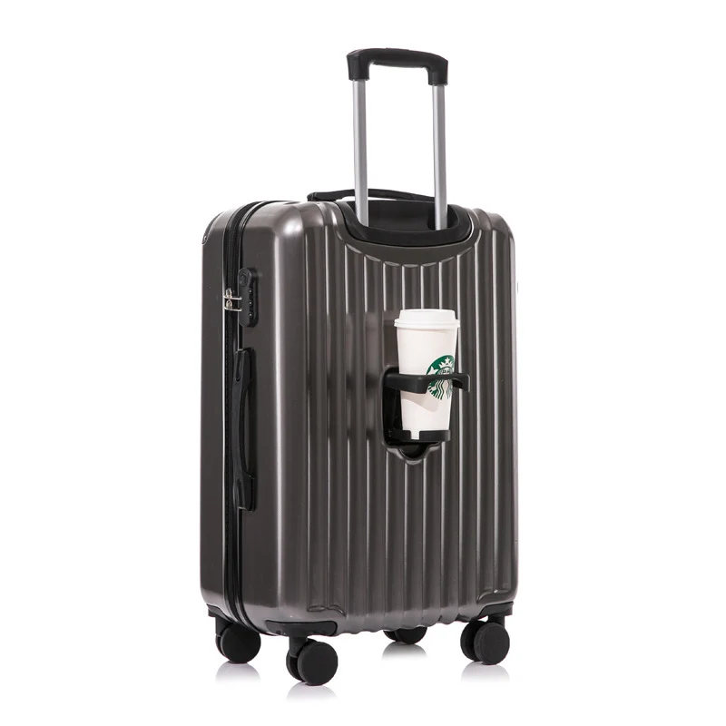 Unisex Innovatives Hartschalen-Spinner-Gepäck mit integriertem Getränkehalter Skanto