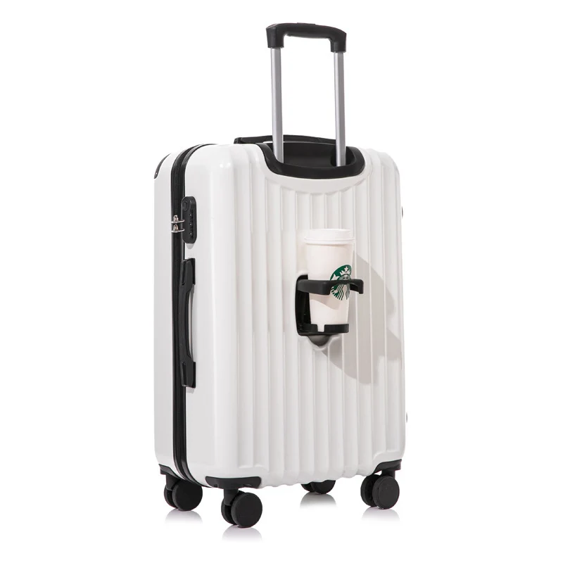 Unisex Innovatives Hartschalen-Spinner-Gepäck mit integriertem Getränkehalter Skanto