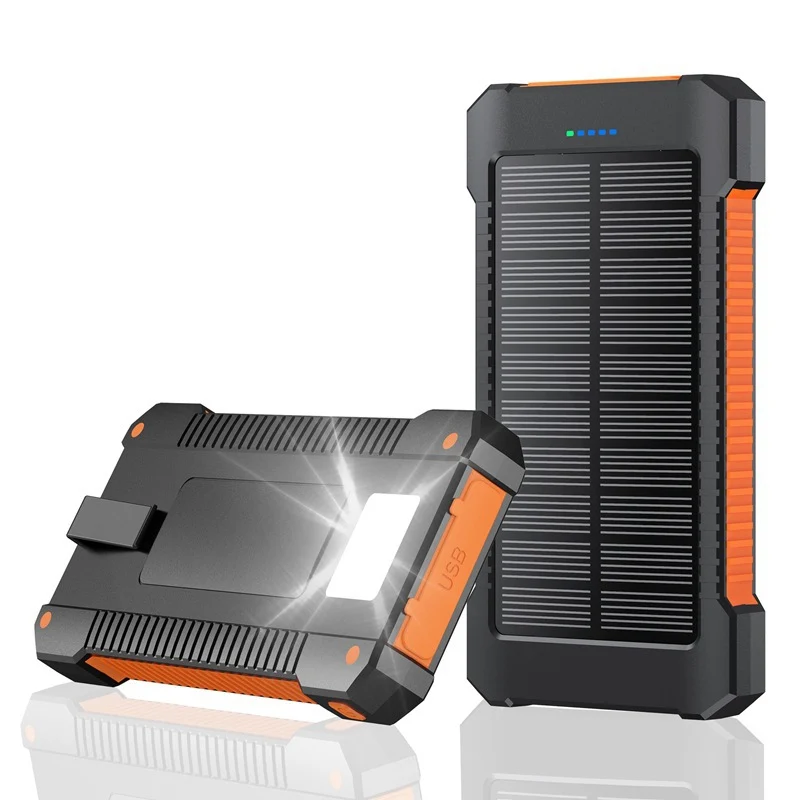 Robuste Solar-Powerbank mit integriertem LED-Licht Skanto