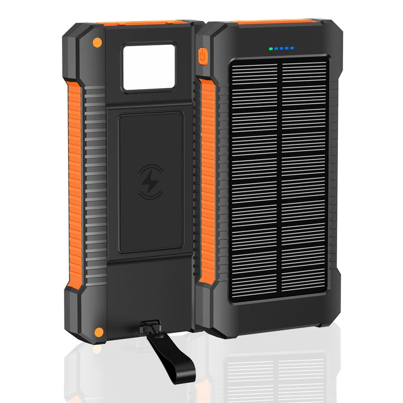 Robuste Solar-Powerbank mit integriertem LED-Licht Skanto