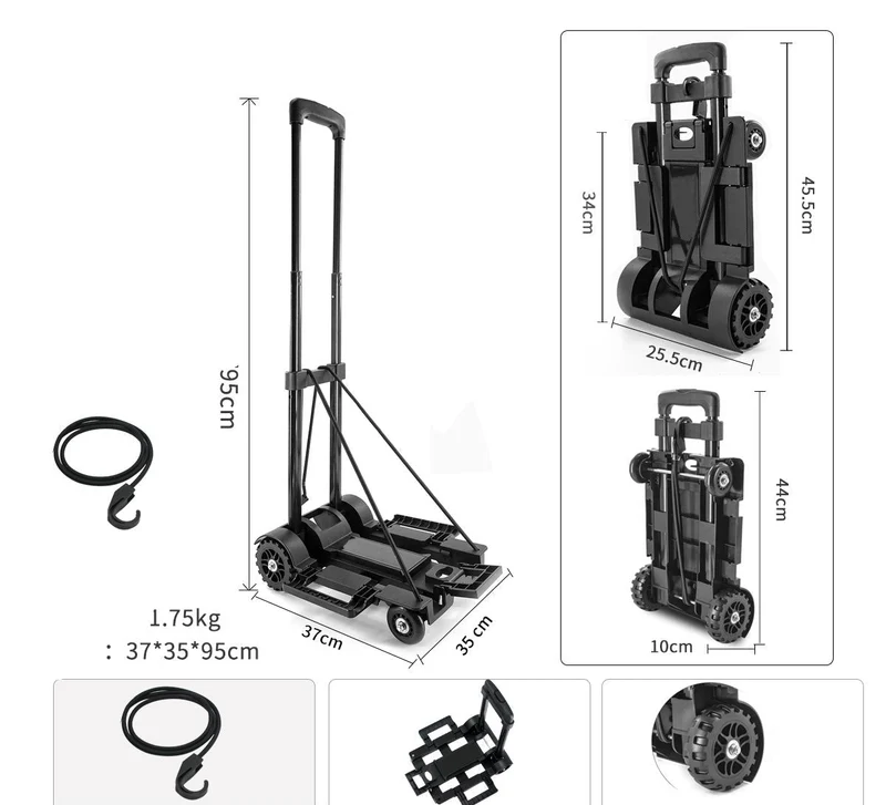 Skanto Schwerlast-Klapp-Sackkarre mit Doppelrad