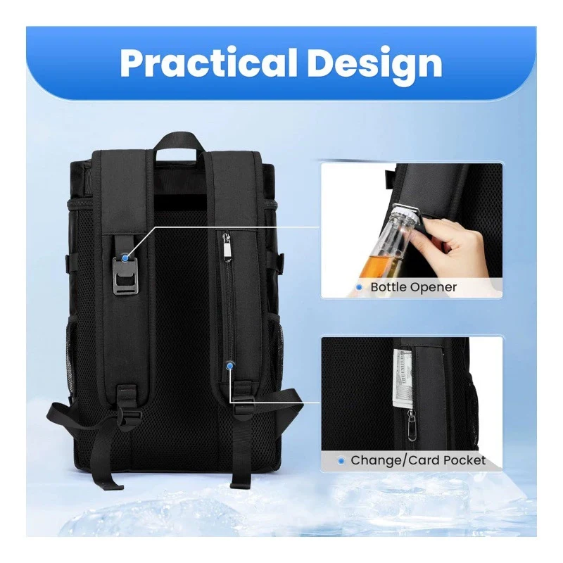 Unisex isolierter Picknick-Rucksack mit Flaschenhaltern und Front-Organizer-Tasche Skanto