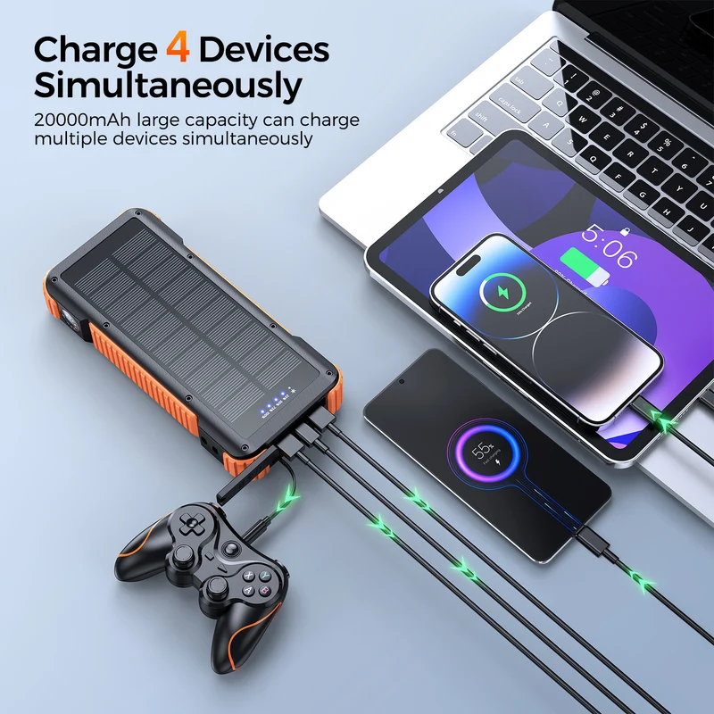 Tragbare Solar-Powerbank Skanto