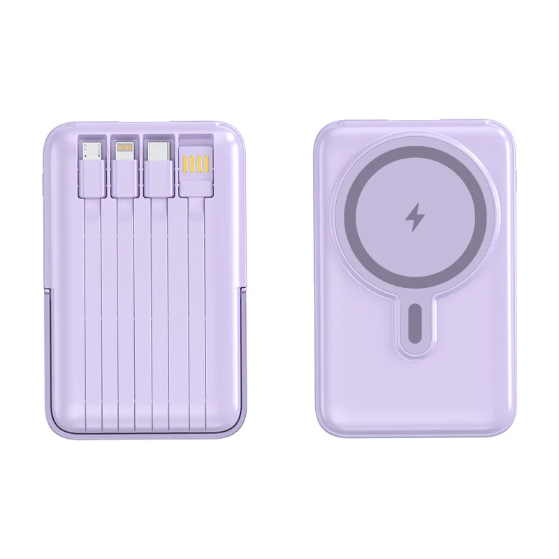 Tragbare Powerbank mit multifunktionalen Ladekabeln Skanto
