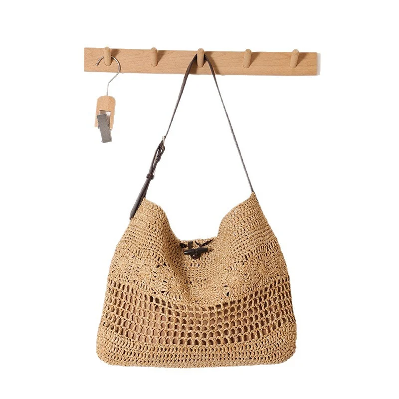 Handgeknüpfte Shopper-Tasche im modernen Netzdesign Skanto