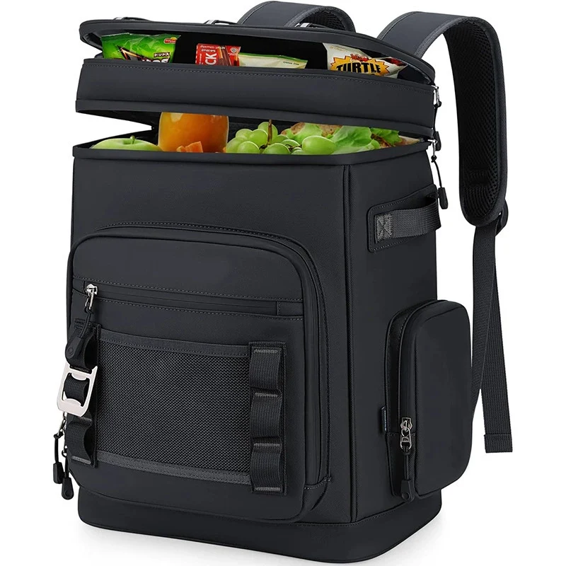 Unisex Isolierter Kühlrucksack mit Hartboden, mehreren Fächern und ergonomischen Gurten Skanto