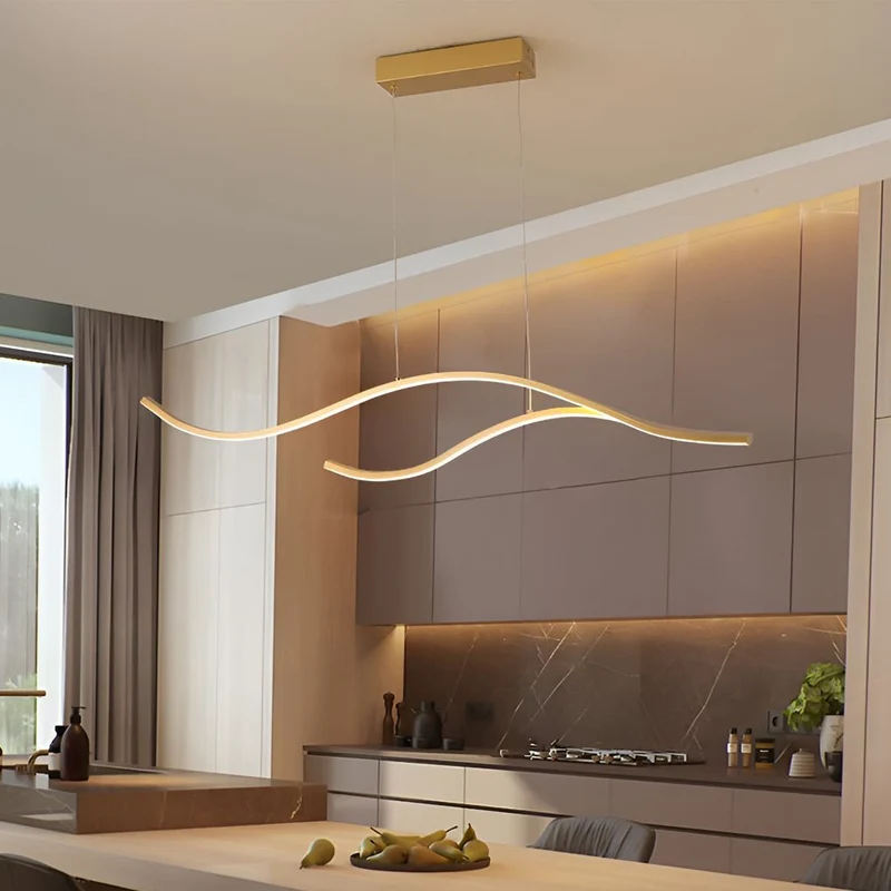 Skanto | Designer-LED-Deckenleuchte mit wellenförmiger Krümmung