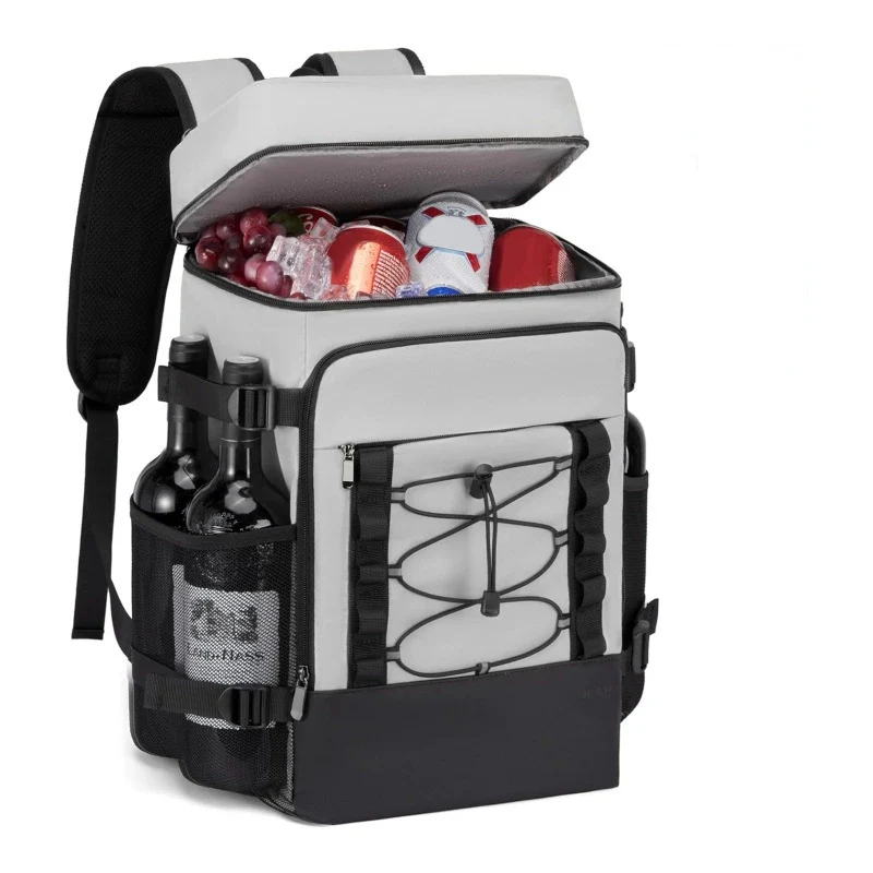 Unisex isolierter Kühlrucksack mit großem Volumen, separatem Flaschenhalter und strapazierfähigem Boden Skanto