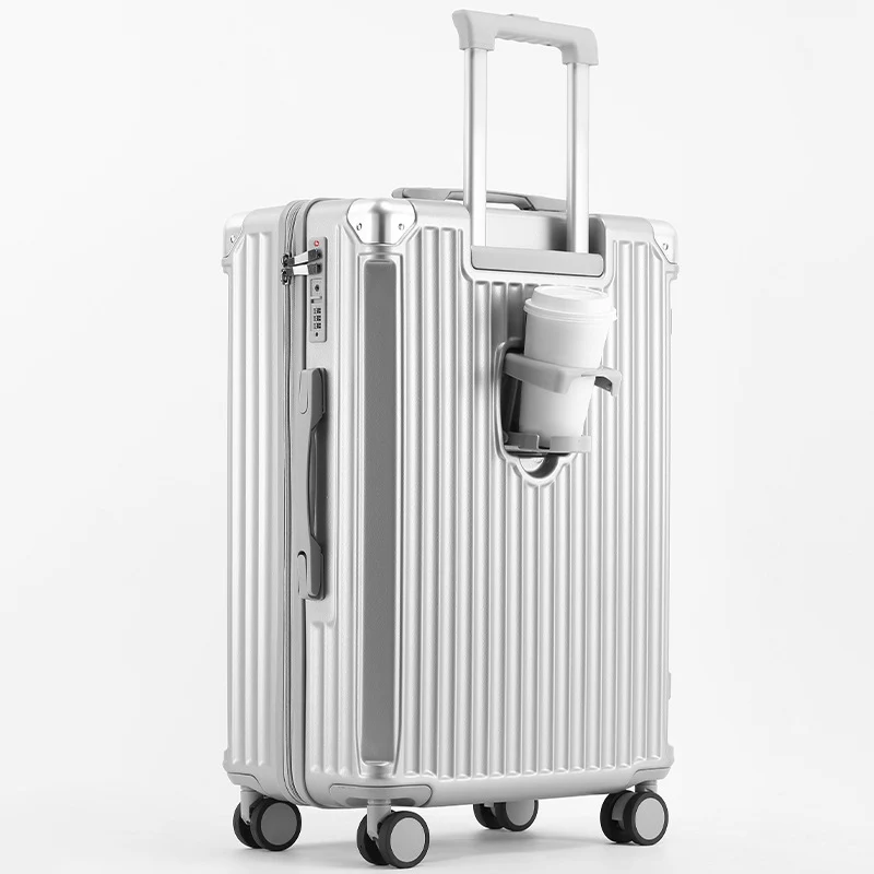 Unisex Reisefreundlicher Hartschalenkoffer mit integriertem Getränkehalter Skanto