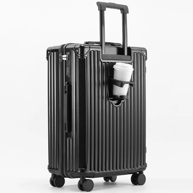 Unisex Reisefreundlicher Hartschalenkoffer mit integriertem Getränkehalter Skanto