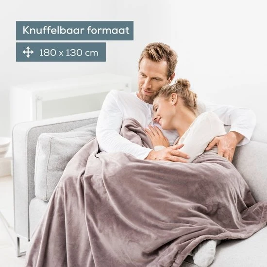 Beurer HD 75 Warmtedeken - Test: zeer goed - 180 x 130 cm - 6 Warmtestanden - Luxe elektrische bovendeken - Taupe