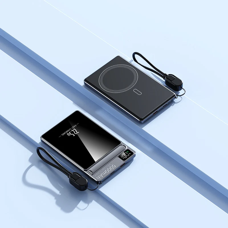 Tragbare Powerbank mit kabelloser Ladefunktion von Skanto