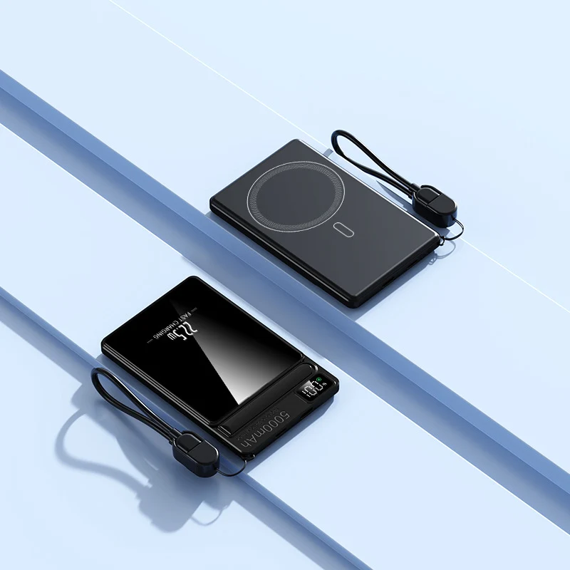 Tragbare Powerbank mit kabelloser Ladefunktion von Skanto