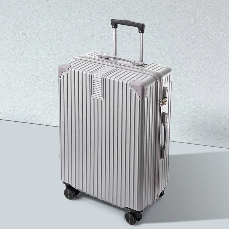 Unisex Gerippter Hartschalen-Reisekoffer Skanto