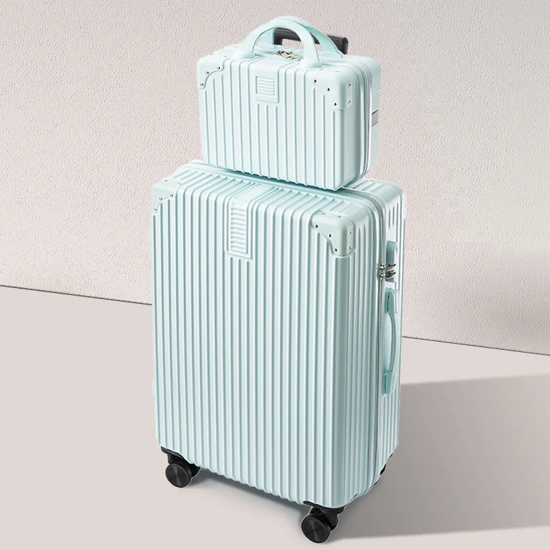 Unisex Gerippter Hartschalen-Reisekoffer Skanto