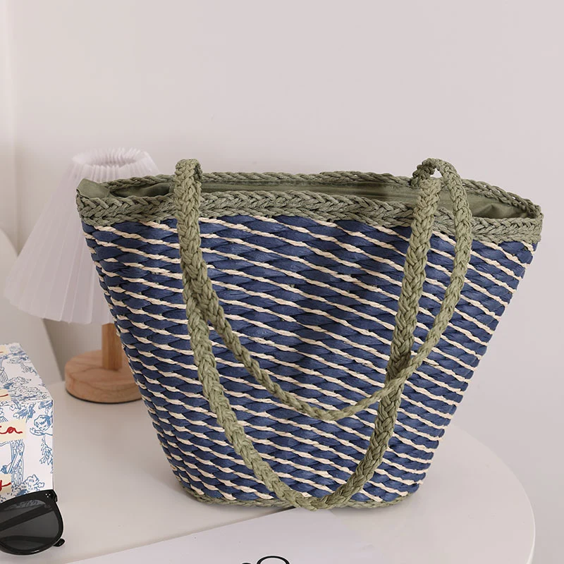 Geflochtene Strandtasche mit breiten, stabilen Griffen Skanto