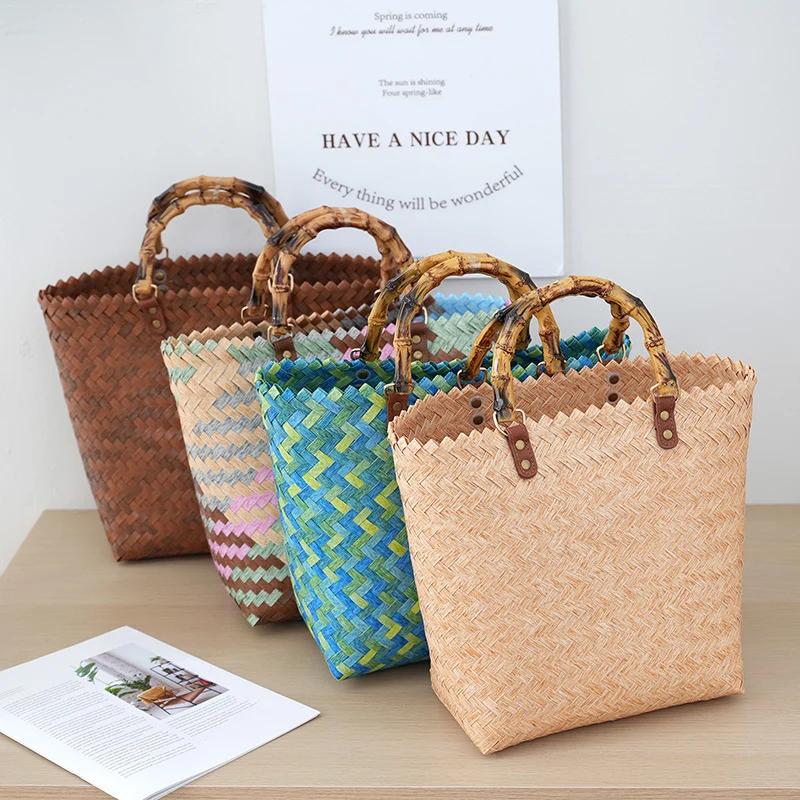 Gewebte Bast-Handtasche Skanto