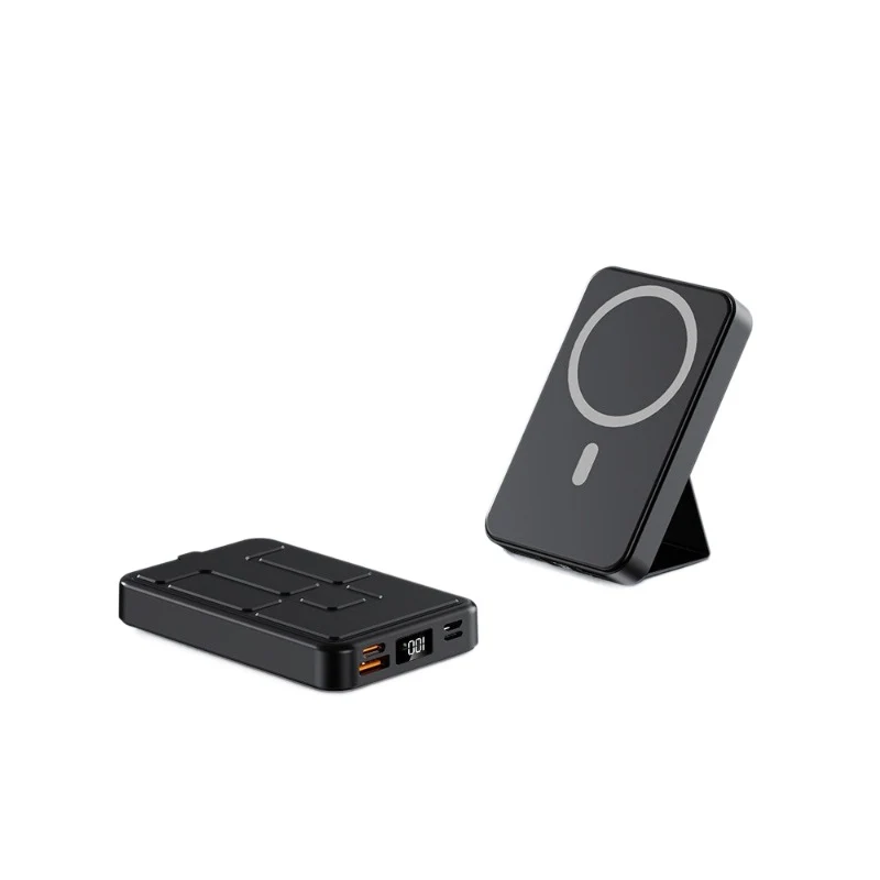 Tragbare Powerbank mit integriertem Ständer und LCD-Anzeige Skanto