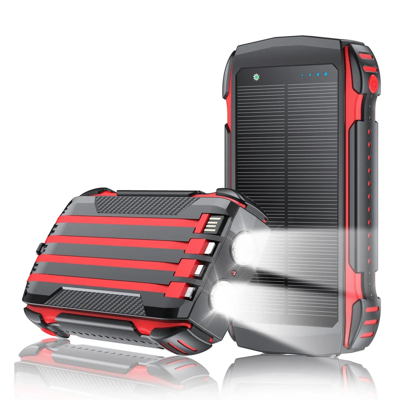 Robuste Solar-Powerbank mit integrierter LED-Beleuchtung Skanto
