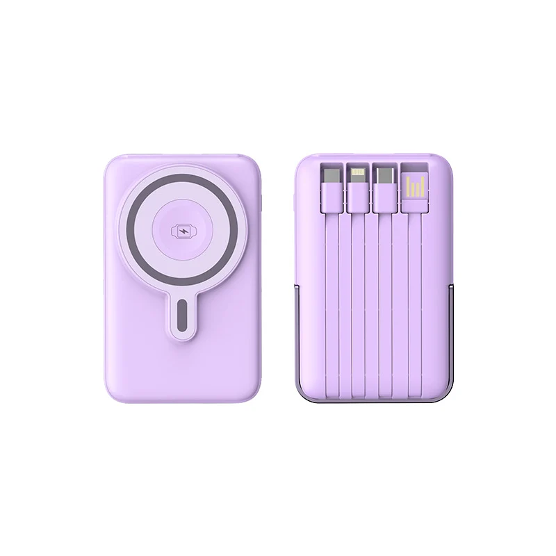 Tragbare MagSafe Powerbank mit multifunktionalen USB-Anschlüssen und LED-Akkuanzeige Skanto