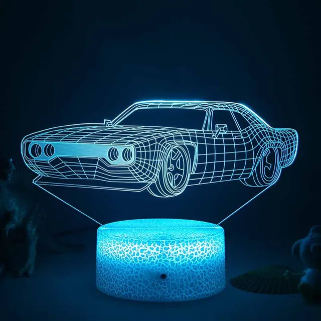 LED-Nachtlicht – 3D-Illusionslampe für Kinderzimmer, USB-Ladefunktion | Skanto