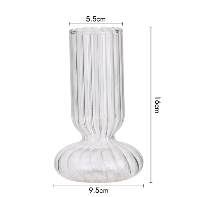 Gestreifte Glaszylindervase | Skanto