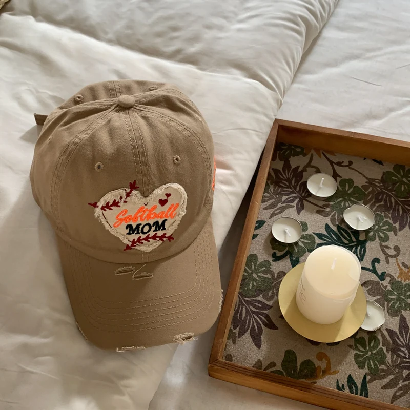 Bestickte Softball-Mama-Kappe für Damen Skanto