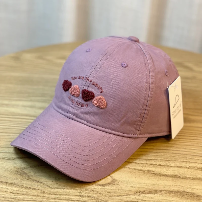 Skanto Bestickte Baseballkappe für Damen mit Herzmotiv Skanto