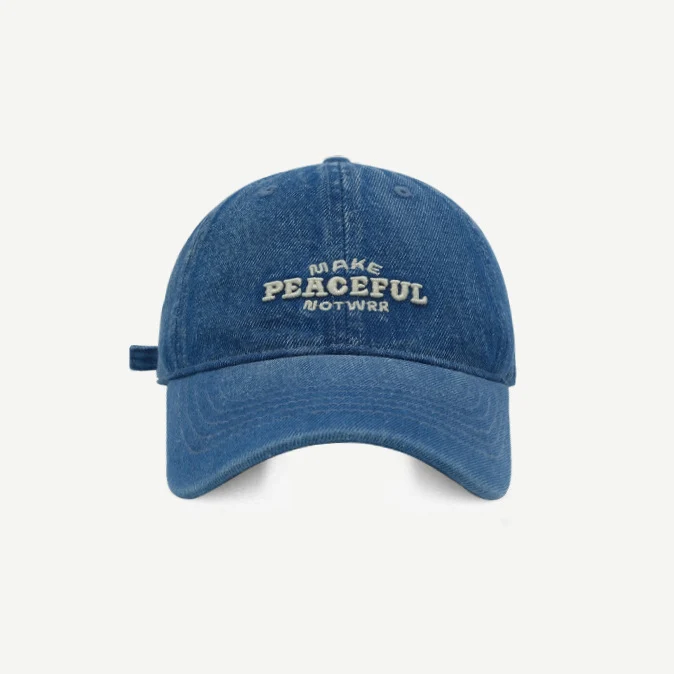 Damen Denim-Cap im Used-Look, bestickt, Skanto