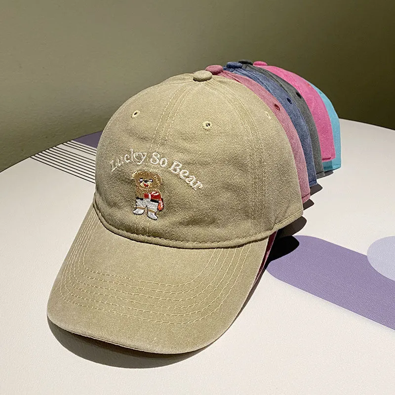 Unisex Freizeitkappe mit Bärenstickerei Skanto