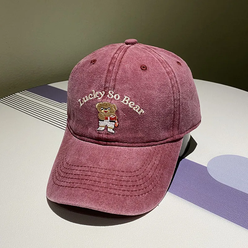 Unisex Freizeitkappe mit Bärenstickerei Skanto