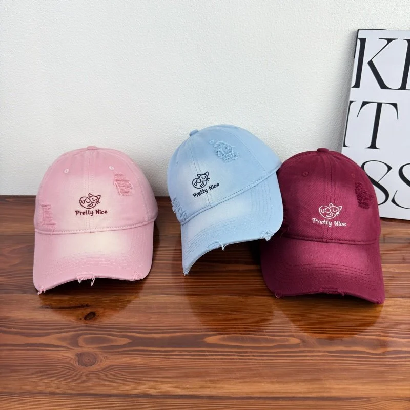 Damen Baseballkappe im Used-Look, lässig bestickt, Skanto